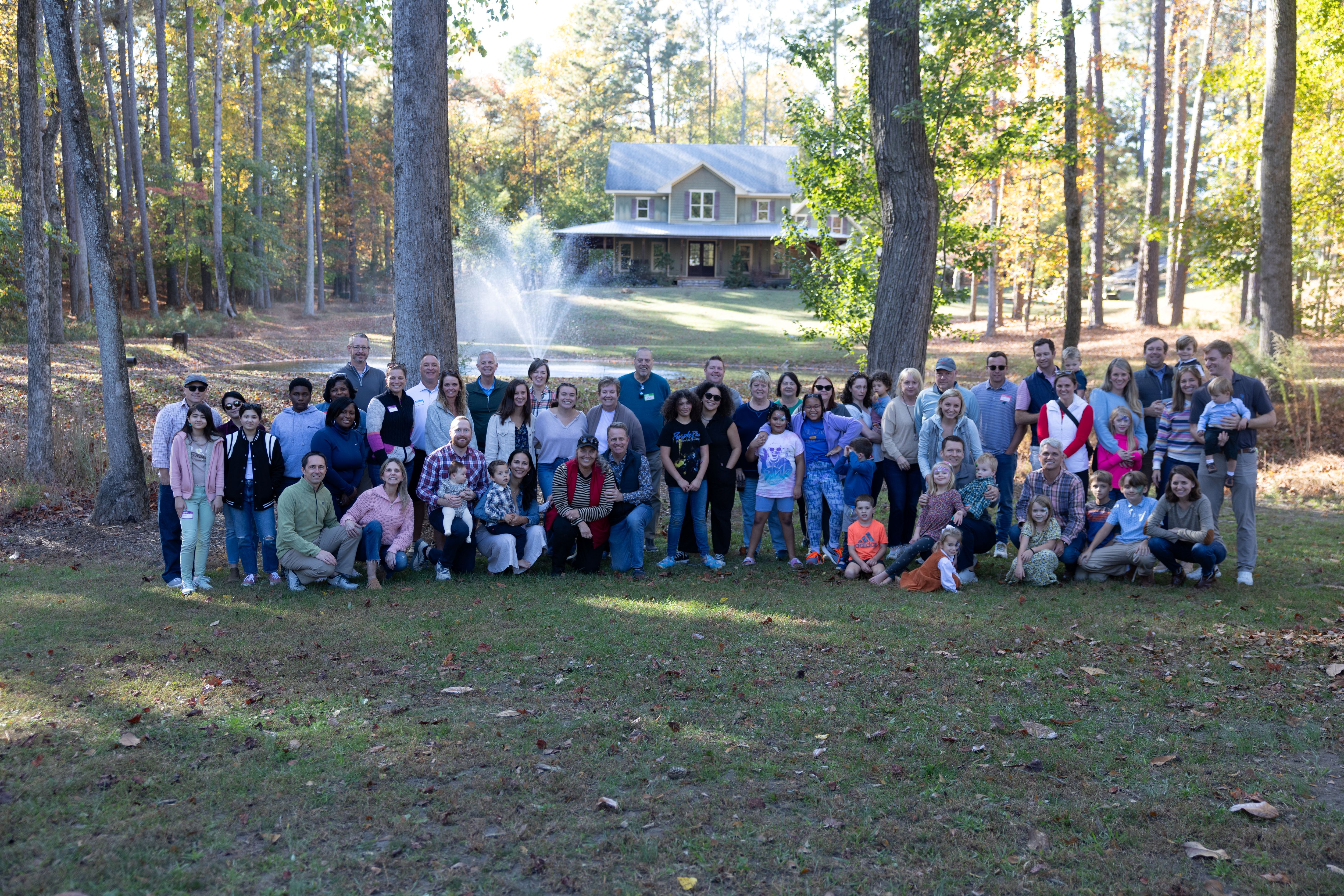 IMC team and students at a picnic